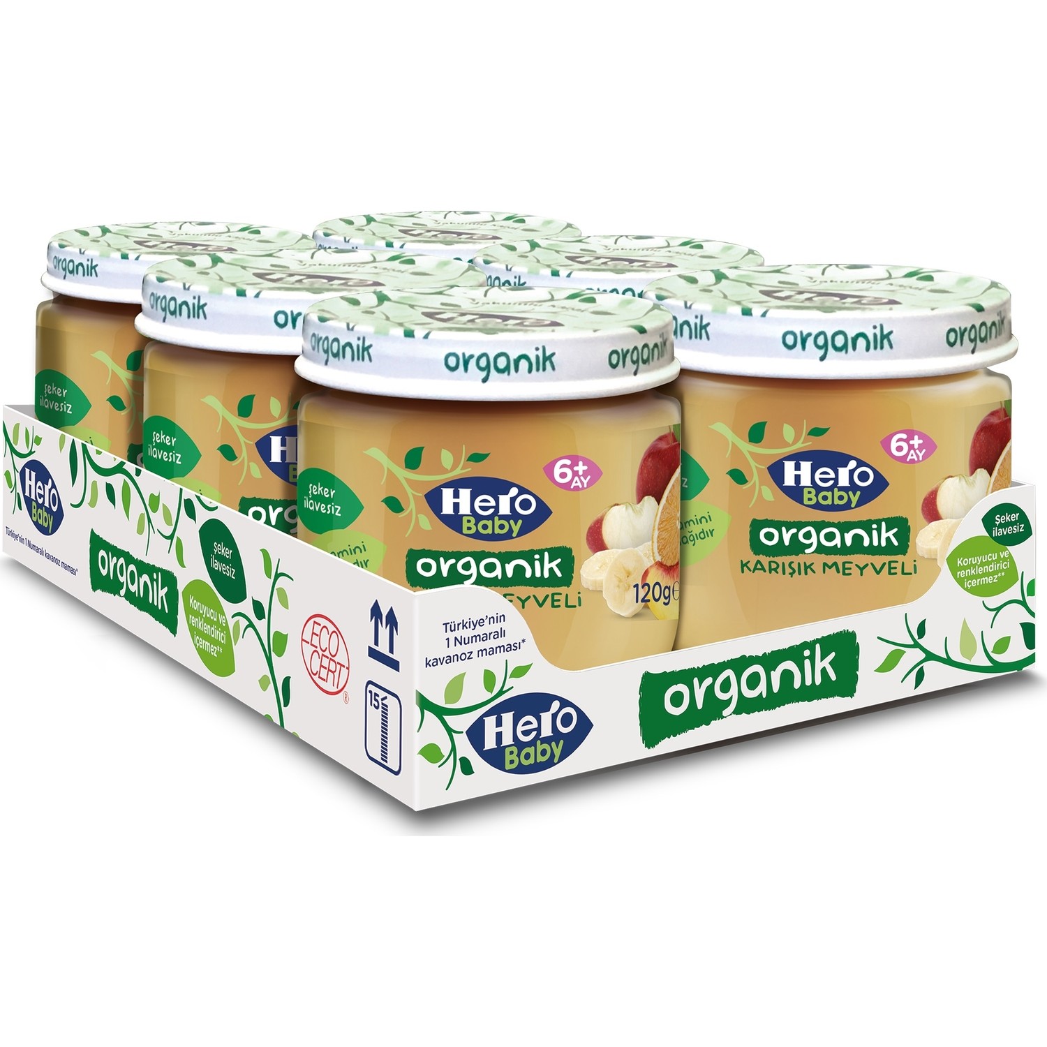 Hero Baby Organik Karışık Meyveli Kavanoz Maması 120 gr