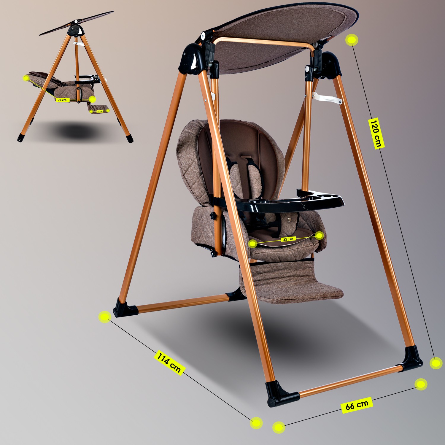 Baby Home 870 Gold Mama Sandalyesi Bebek Çocuk Salıncak Fiyatı