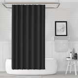 Jackline Polyester Kumaş Duş Perdesi Banyo Perdesi Plastik C-Halka Askı Aparatı Siyah