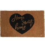 Giz Home Koko Kapı Paspası 35X60 Home Sweet Home Siyah Kalp