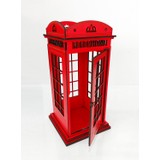 Artaş Dekoratif Ahşap London Nostaljik Telefon Kulübesi Maketi Kırmızı