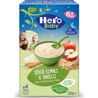 Hero Baby Sütlü 8 Tahıllı Elmalı Kaşık Mama 200g