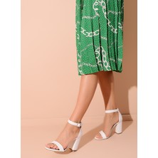 Shoes Time Topuklu Ayakkabı  Beyaz Deri