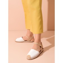 Shoes Time Sandalet  Beyaz Deri