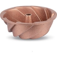 Nehir Nilüfer Döküm Granit Rüzgar Gülü Kek Kalıbı Rosegold 26 cm