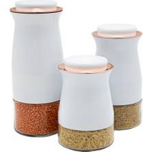 Perotti 11598 Caprice 3'lü Kavanoz Seti Beyaz