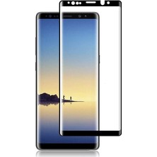 Case 4U Samsung Galaxy Note 9 Tam Kaplayan Tamperli Cam Ekran Koruyucu Curved Kırılmaz Kenar Siyah