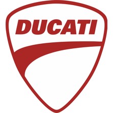 Sticker Fabrikası Ducati Logo Sticker  11 x 10 cm Renkli