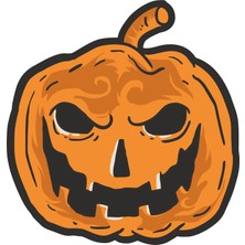 Sticker Fabrikası Haloween Bal Kabağı Sticker  9,5 x 10 cm Renkli