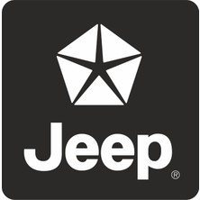 Sticker Fabrikası Jeep Logo Sticker  11 x 11 cm Siyah