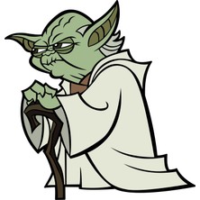 Sticker Fabrikası Yoda Sticker  10 x 10,5 cm Renkli