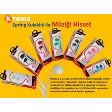 Ktools Spring Stereo Kablolu Mikrofonlu Kulaklık 120 cm Siyah