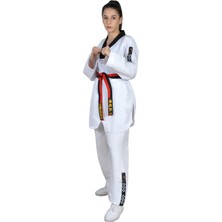 Haşado Taekwondo Nakışlı Pum Kırmızı Siyah Kuşak