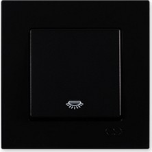 Günsan Siyah Liht Anahtar  Çerçeveli