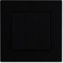 Günsan Siyah Üçlü Anahtar  Çerçeveli