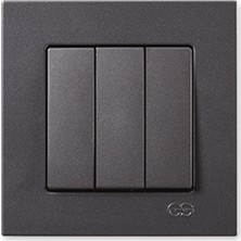 Günsan Füme Üçlü Anahtar  Çerçeveli