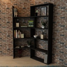 Moonlife Office Dekoratif Kitaplık Siyah