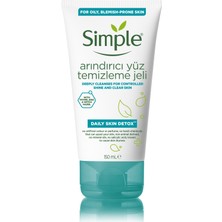 Simple Daily Skin Detox Yağlı/Karma Ciltler İçin Arındırıcı Yüz Temizleme Jeli 150 ML