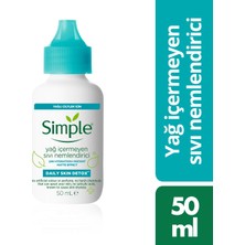 Simple Daily Skin Detox Yağlı Ciltler İçin Anında Matlaştıran Yağ İçermeyen Sıvı Nemlendirici 50 ML