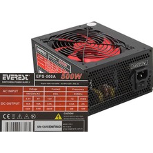 Everest EPS-500A Real 500W 12 cm 4*Sata 12 cm Power Supply