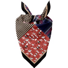 Moda Butik D17 Köpek Bandanası Kırmızı Kahve 50x50