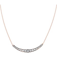 Glorria Gümüş Sıra Taşlı Kolye