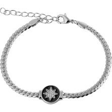 Forentina Gümüş Kaplama Yılan Zincir Bileklik