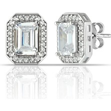 Glorria Gümüş Baget Taşlı Küpe