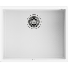 Teka SQUARE 50.40 TG ARTIC WHITE Tezgahaltı Granit Eviye Beyaz 50 cm 115230024