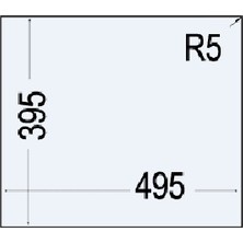 Teka SQUARE 50.40 TG ARTIC WHITE Tezgahaltı Granit Eviye Beyaz 50 cm 115230024