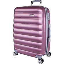 Escape Körüklü Abs 8 Tekerlek Büyük Boy Valiz Pembe