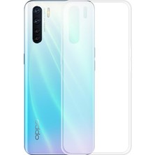 Tekno Grup Oppo A91 Kılıf Darbe Emici Süper Silikon Kılıf Şeffaf + Cam Ekran Koruyucu