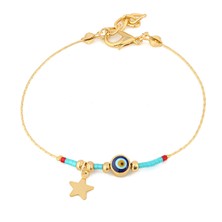Forentina Turkuaz Taşlı Yıldız Bileklik