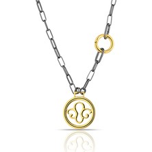 Forentina Zincirli Çift Renk Kolye