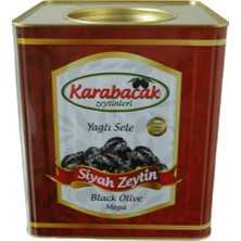 Karabacak Siyah Zeytin Mega Boy 10 Kğ Teneke