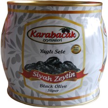 Karabacak Yağlı Sele Süper Siyah Zeytin Teneke 2 kg