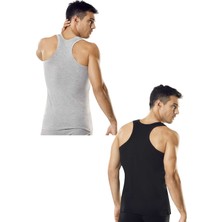 Namaldı 6'lı Arkası Çarpraz  Pamuk Ribana Erkek Atlet