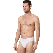 Namaldı 117 Ribana Erkek Beyaz  Spor Slip Külot