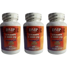 Dmp Vitamin C 1000 mg -  Çinko Kara Mürver Cordyceps Ekinezya 60 Tablet C Vitamini 3 Kutu