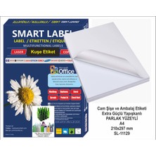 Smart Label Cam Şişe Etiketi Kuşe Extra Güçlü A4 100'lü