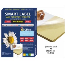 Smart Label Pvc Şeffaf Etiket Lazer Baskıya Uygun 50'li