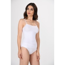 Miss Fit Ince Ip Askılı 1607 Örme Seamless Dikişsiz Soft Basic Kadın Atlet