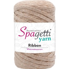 Spagettiyarn Bej Ribbon İp