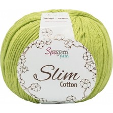Spagettiyarn Fıstık Yeşili Slim Cotton İp