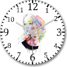 Baskı Dükkanı Juliana Rabelo Duvar Saati Bombeli Gercek Cam