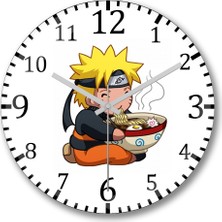 Baskı Dükkanı Naruto Uzumaki Duvar Saati Bombeli Gercek Cam