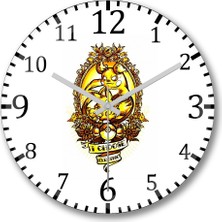 Baskı Dükkanı Choose Eletric Duvar Saati Bombeli Gercek Cam