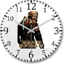 Baskı Dükkanı Dead Space Duvar Saati Bombeli Gercek Cam