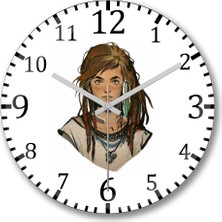 Baskı Dükkanı Aloy Horizon Zero Dawn Duvar Saati Bombeli Gercek Cam