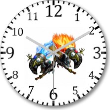 Baskı Dükkanı Bruxa do Zelda Duvar Saati Bombeli Gercek Cam